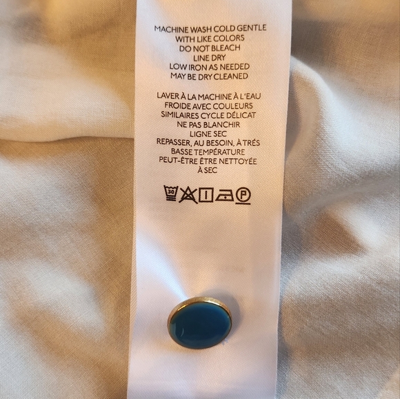 Maeve By Anthropologie Tiered Jacquard Lace Dress Puff Sleeve Blue Size Small - Picture 8 of 9